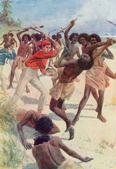 With One Blow of His Staff Jack Felled the Man by William Henry Charles Groome