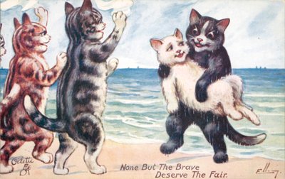 Humorous Cat Postcard by William Henry Ellam