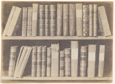 A Scene in a Library, plate VIII from the Pencil of Nature by William Henry Fox Talbot