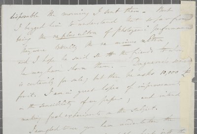 Signed Letter from William Henry Fox Talbot to James David Forbes by William Henry Fox Talbot