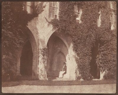 The Reverend Calvert Jones in the Cloisters at Lacock Abbey by William Henry Fox Talbot