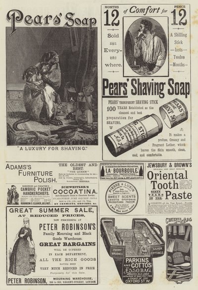 Page of Advertisements by William Henry Hamilton Trood