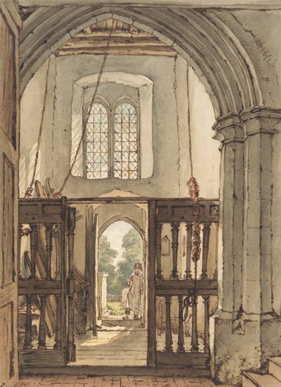 Interior of the Belfry, Bushey Church by William Henry Hunt