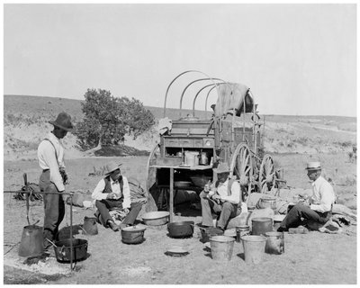 Camp Wagon on Texas Roundup by William Henry Jackson
