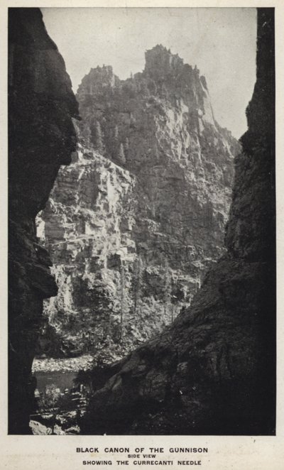 Canyons of Colorado: Black Canyon of the Gunnison, Side View, Showing the Currecanti Needle by William Henry Jackson