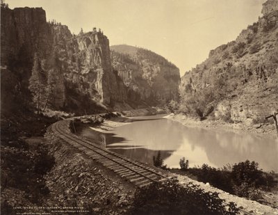 Echo Cliffs, Canyon of the Grand River, Glenwood Extension, D.&R. G.R.R. by William Henry Jackson