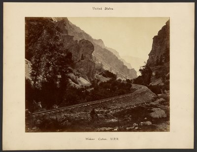 [Weber Canyon, Union Pacific Railroad] by William Henry Jackson