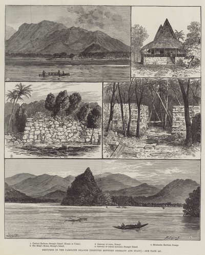 Sketches in the Caroline Islands, disputed between Germany and Spain by William Henry James Boot