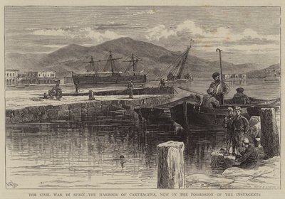 The Civil War in Spain, the Harbour of Carthagena, Now in the Possession of the Insurgents by William Henry James Boot