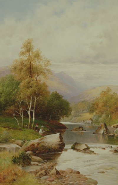 A Quiet Spot in the Festiniog Valley, Wales, 1909 by William Henry Mander