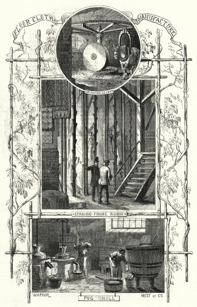 Floor cloth manufacture by William Henry Pike