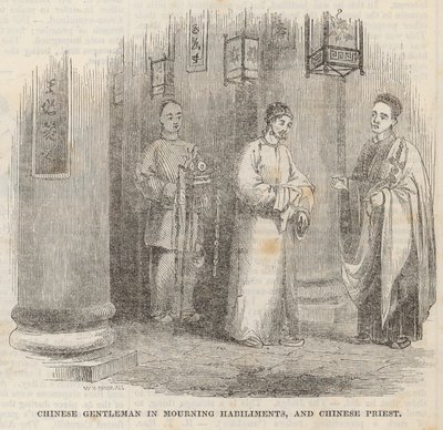 Chinese gentleman in mourning habiliments and Chinese priest by William Henry Prior