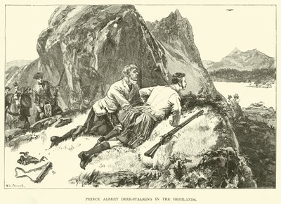 Prince Albert Deer-Stalking in the Highlands by William Heysham (after) Overend