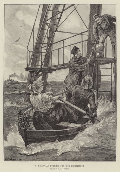 A Christmas Pudding for the Lighthouse by William Heysham Overend