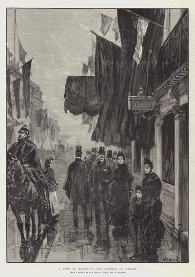 A City in Mourning, the Streets of Berlin by William Heysham Overend
