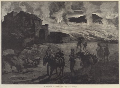 An Eruption of Mount Etna, the Lava Stream by William Heysham Overend