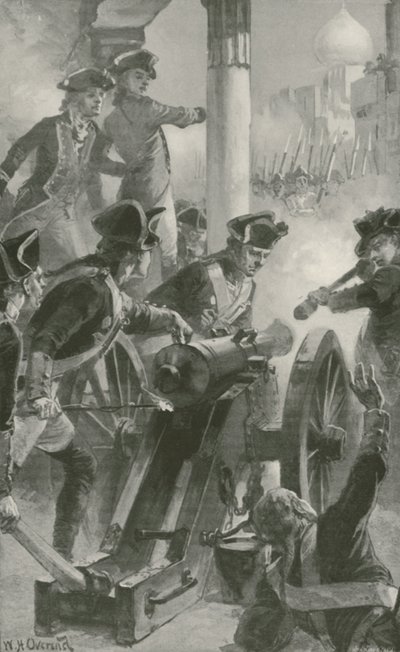 Clive Holds the Town and Fort of Arcot Against the French and Their Allies by William Heysham Overend