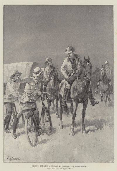 Cyclists Bringing a Message to Jameson from Johannesburg by William Heysham Overend