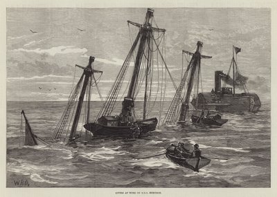 Divers at Work on HMS Eurydice by William Heysham Overend