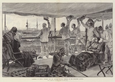 Farewell to Africa, Stanley and his Officers leaving Mombasa in the Steam-Ship Katoria by William Heysham Overend