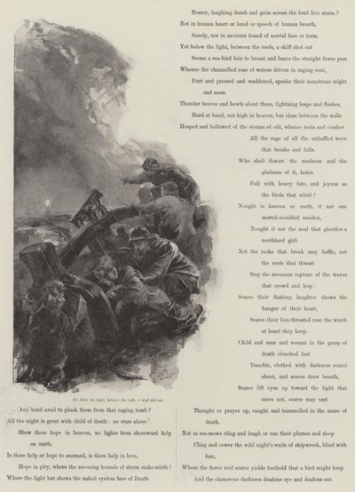 Grace Darling, by A C Swinburne by William Heysham Overend