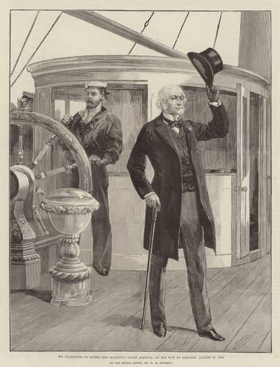 Mr Gladstone on Board Her Majesty