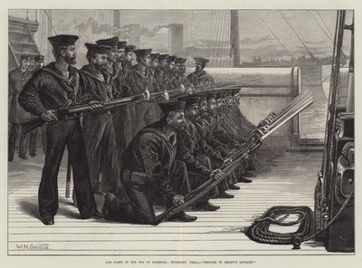 Our Fleet in the Sea of Marmora, Musketry Drill, Prepare to receive Cavalry! by William Heysham Overend