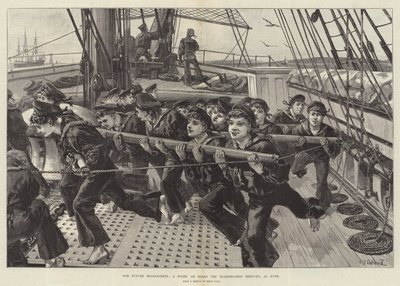 Our Future Bluejackets, a Scene on Board the Training-Ship Mercury, at Ryde by William Heysham Overend