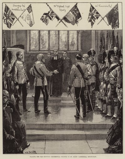 Placing the Old Scottish Regimental Colours in St Giles