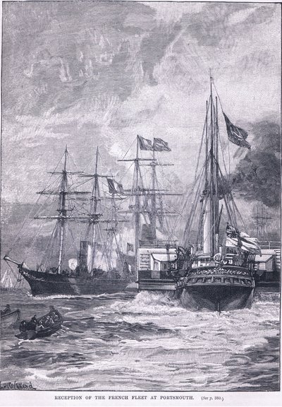 Reception of the French Fleet at Portsmouth by William Heysham Overend
