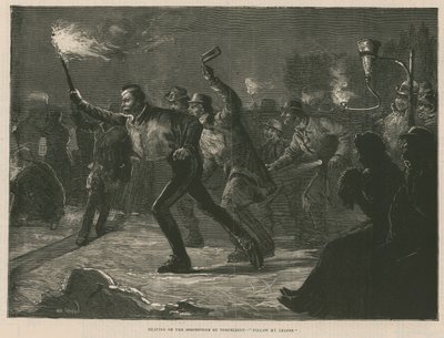 Skating on the Serpentine by Torchlight by William Heysham Overend