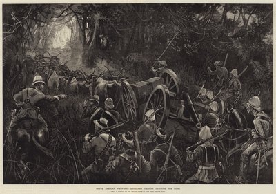 South African Warfare, Artillery passing through the Bush by William Heysham Overend