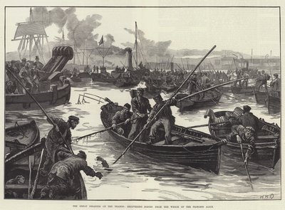 The Great Disaster on the Thames, Recovering Bodies from the Wreck of the Princess Alice by William Heysham Overend
