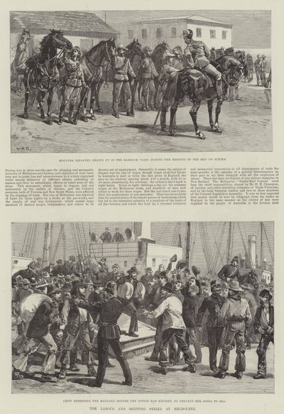 The Labour and Shipping Strike at Melbourne by William Heysham Overend