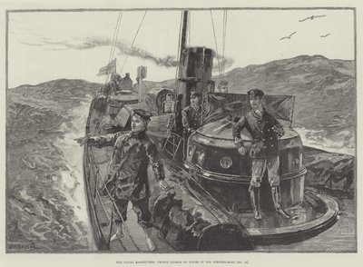 The Naval Manoeuvres, Prince George of Wales in his Torpedo-Boat (No 79) by William Heysham Overend