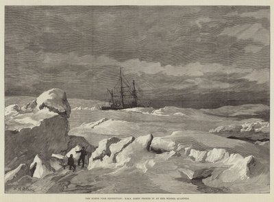 The North Pole Expedition, HMS Alert frozen in at her Winter Quarters by William Heysham Overend