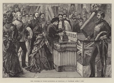 The Princess of Wales Launching an Ironclad by William Heysham Overend
