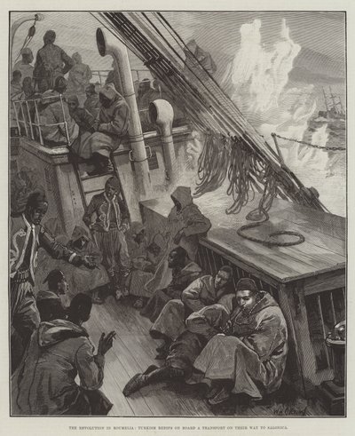 The Revolution in Roumelia, Turkish Redifs on Board a Transport on Their Way to Salonica by William Heysham Overend