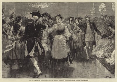 The Royal Marriage Festivities at Berlin, Costume Quadrille Danced Before the Emperor and Empress by William Heysham Overend