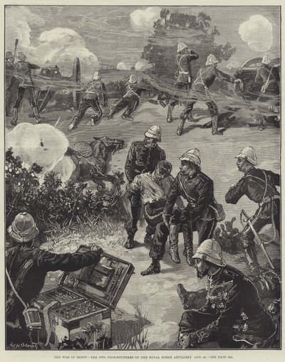 The War in Egypt, the Two Nine-Pounders of the Royal Horse Artillery, 24 August by William Heysham Overend