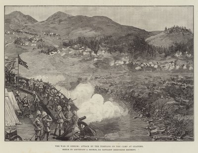 The War in Sikkim, Attack by the Tibetans on the Camp at Gnatong by William Heysham Overend
