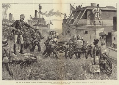 The War in the Soudan, starting for Khartoum, Sir Charles Wilson, with an Escort of the Sussex Regiment, embarking at Gubat, to go up the Nile by William Heysham Overend