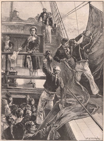 The Mutiny at Spithead: Hauling Down the Red Flag AD 1797 by William Heysham Overend