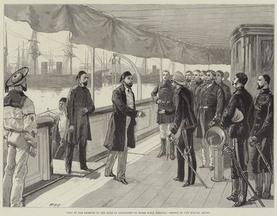 Visit of the Khedive to the Duke of Connaught on Board HMS Helicon by William Heysham Overend