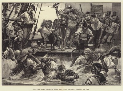 With the Royal Princes on Board the Flying Squadron, crossing the Line by William Heysham Overend
