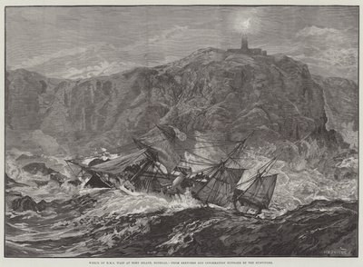 Wreck of HMS Wasp at Tory Island, Donegal by William Heysham Overend
