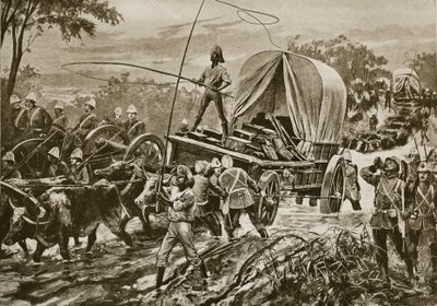 Zulu War: the Etshowe relief force crossing a stream by William Heysham Overend