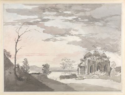 A Ruinous Building in the Pass of Tilliagurry [Teliagarhi] by William Hodges