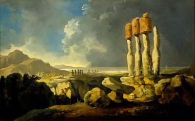 Monuments on Easter Island, c.1776 by William Hodges