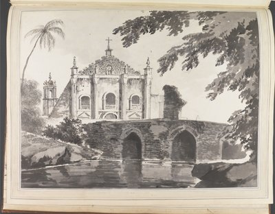 View of a Bridge and a Christian Church by William Hodges